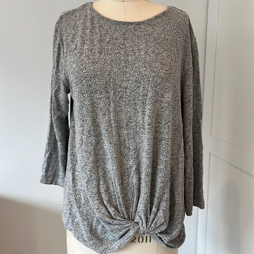 Light grey soft jersey-like top